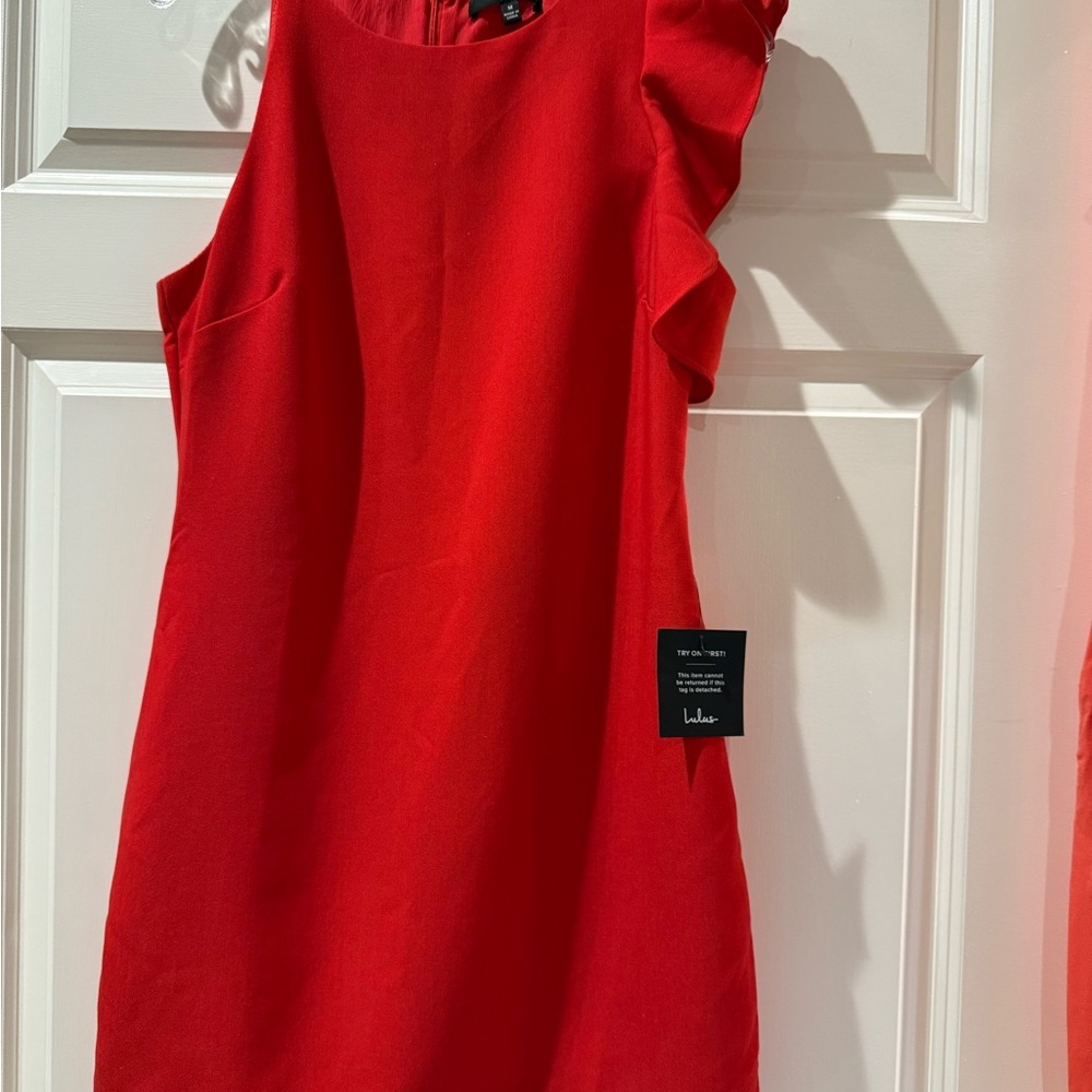 Vibrant Red Sleeveless Dress